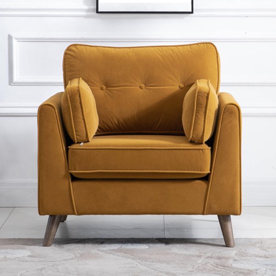 Zadar Ochre Velvet Sofa Range BR Modern Interiors