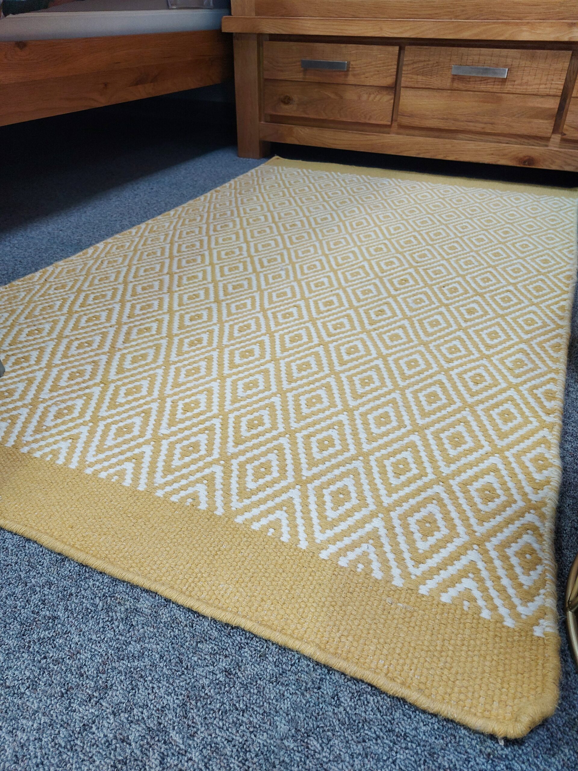 Monochrome Rug Mustard BR Modern Interiors